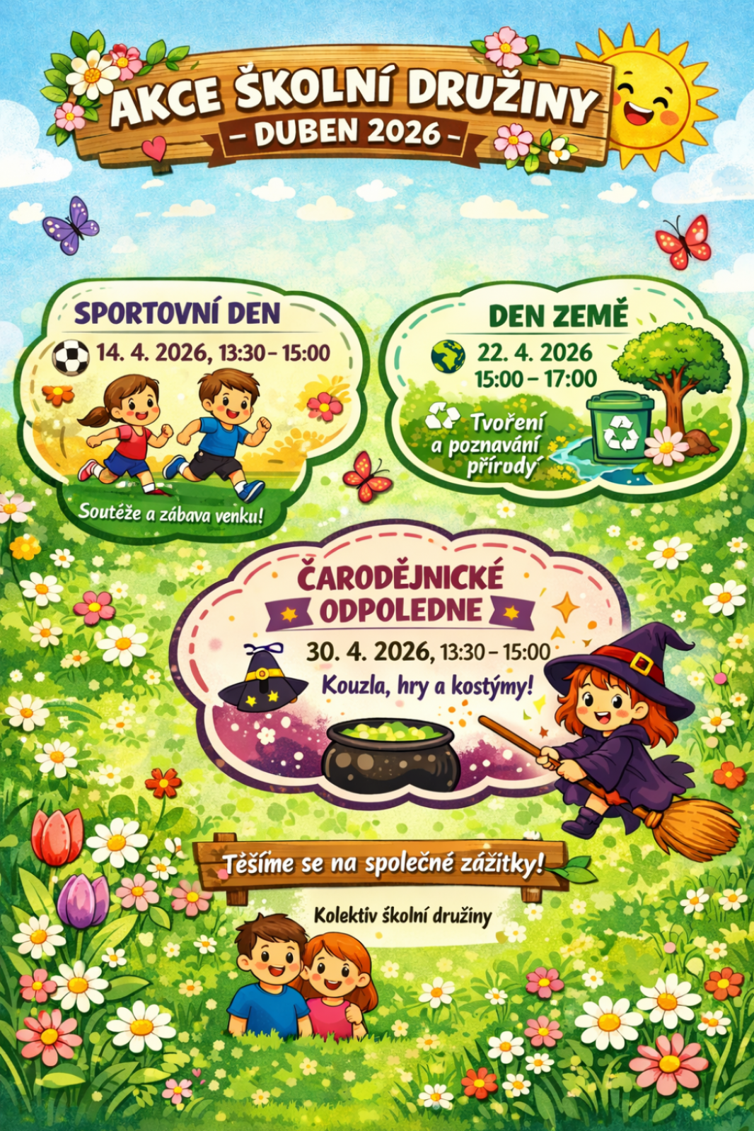 Aktivity školní družiny - duben 2026